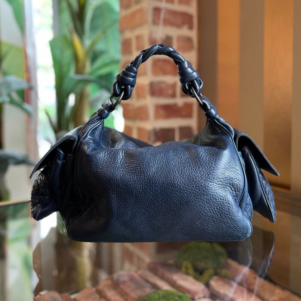 BOTTEGA VENETA Cocker Intrecciato-Trimmed Cervo Leather Hobo Bag